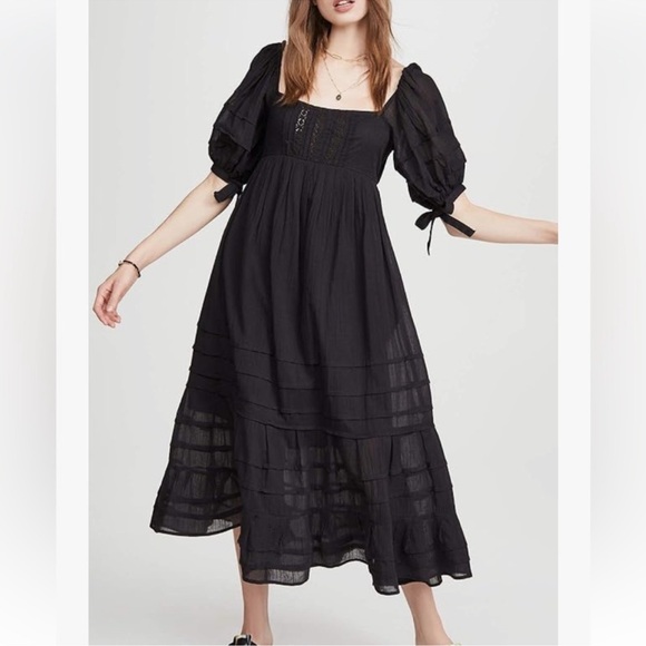 Free People Black Midi Dress - Picture 9 of 11